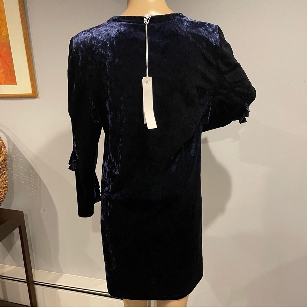 Mika and Gali NWT party dress M midnight sapphire blue velvet - Picture 4 of 12
